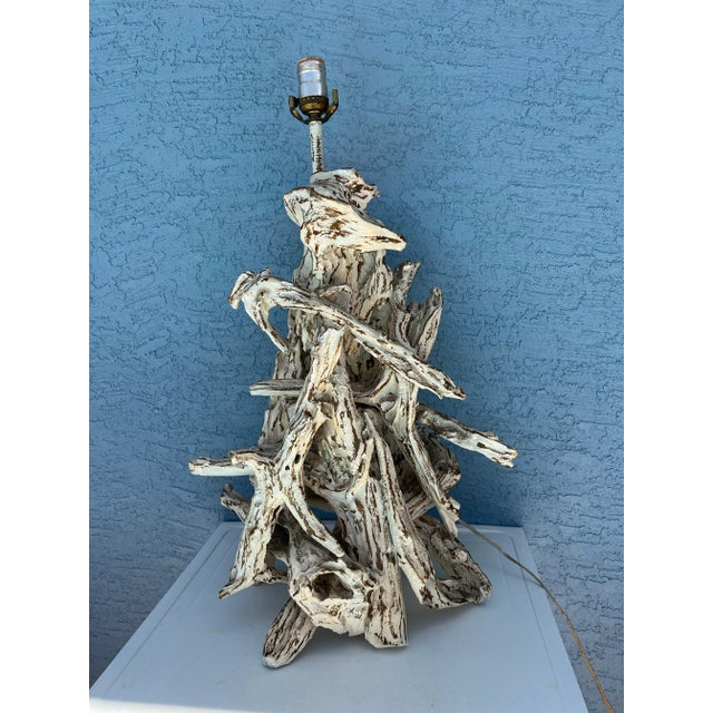 Wood Driftwood Table Lamp For Sale - Image 7 of 10
