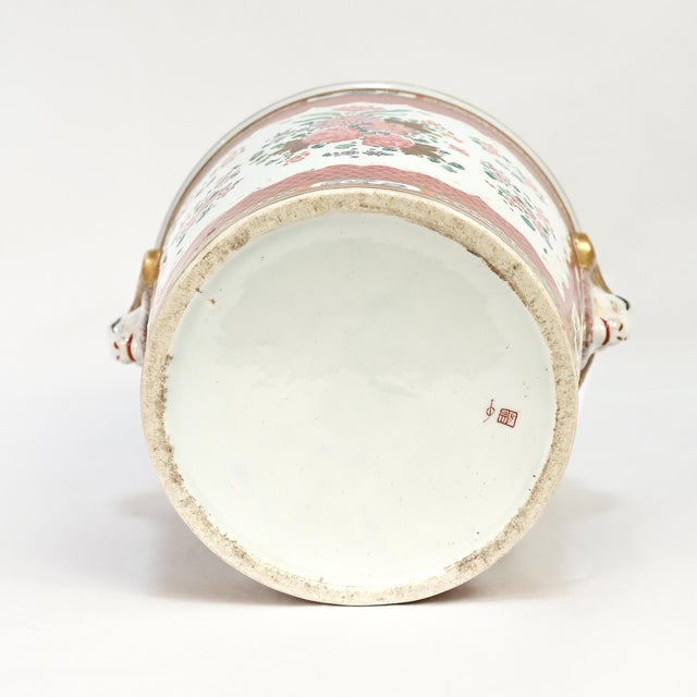 Antique Samson Porcelain Chinese Export Style Bianco Sopra Bianco Jardiniere For Sale - Image 12 of 17