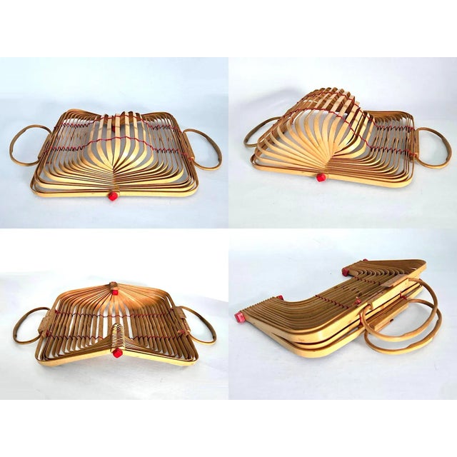 1940s Japanese Bamboo Lobster Cage Basket/Purse For Sale In Miami - Image 6 of 12