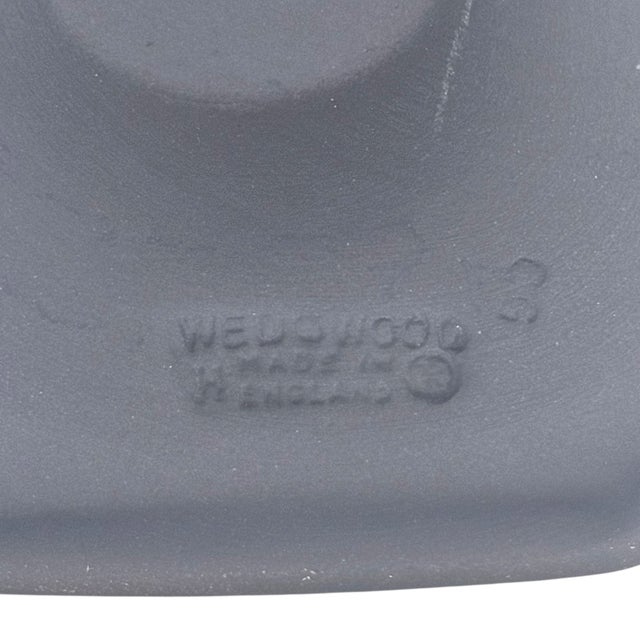 Wedgwood Jasperware Neoclassical Dark Blue Urn Vase With Relief Figures, England For Sale - Image 10 of 10