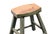 Green Rustic Bold Distressed Light Sage Green 4 Legs Wood Stool Side Table Stand For Sale - Image 8 of 15