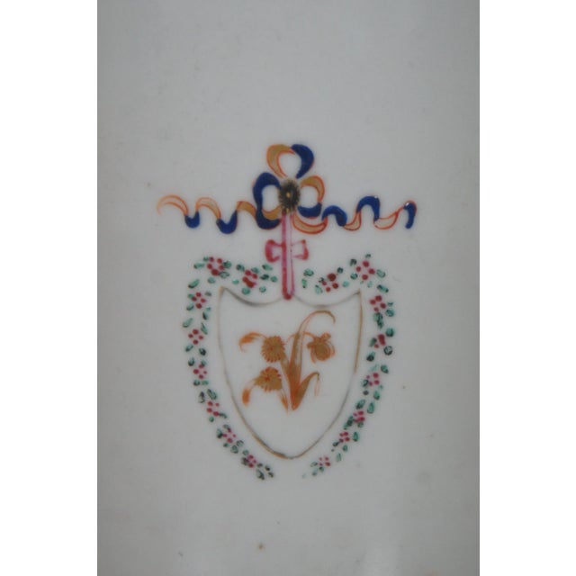 Late 18th Century Antique 18th Century Chinese Export Qianlong Armorial Federal Porcelain China Set- 7 Pieces For Sale - Image 5 of 13