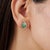 Art Nouveau Inspired 1.85 Ct Emerald & Diamond Stud Earrings - A Pair For Sale - Image 9 of 13