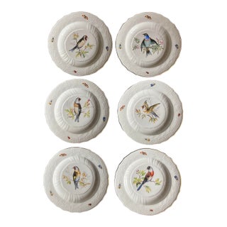 1990s Chelsea House Decorative Porcelain Plates Inspired by the Iconic Herend Rothschild Bird Pattern - Set of Six For Sale