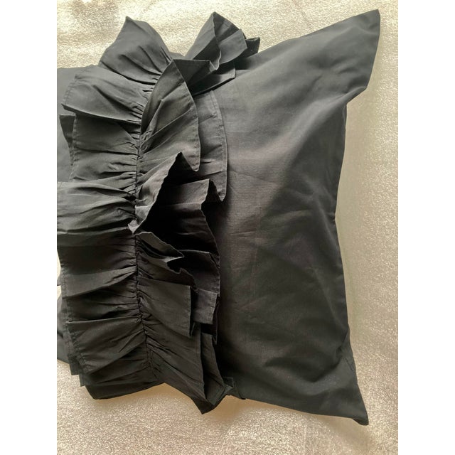 A playful ruffled taffeta pillow cover . A contemporary touch of Hollywood glam. Add a touch of sophistication to your...