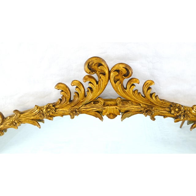 Large Fine 61” Long Oval Gilt Gesso Rococo Louis VX Style MINT For Sale - Image 13 of 15
