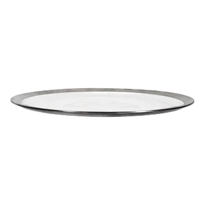 Large Mid Century Silver Rim Plate by Dorothy Thorpe