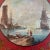 19th Century French Hand-Painted Tole Tray With Harbor Scene For Sale In Dallas - Image 6 of 8