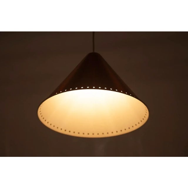 Vintage Kegle Brass Pendant by Bent Karlby for Lyfa For Sale - Image 6 of 9