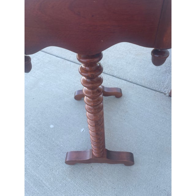 Wood Vintage Cavalier Spool-Turned End/Side Table Pattern No. 5809 Chattanooga, Tn For Sale - Image 7 of 13