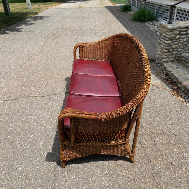 1920s Vintage Wicker Sofa Chairish