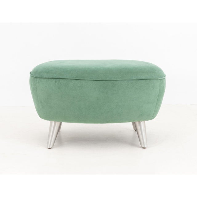 Vladimir Kagan Barrel Swivel Chair and Ottoman For Sale - Image 10 of 13