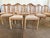 English Vintage Sheraton Style Hand Carved Shield Back Dining Chairs Newly Upholstered - Set of 10 For Sale - Image 3 of 11
