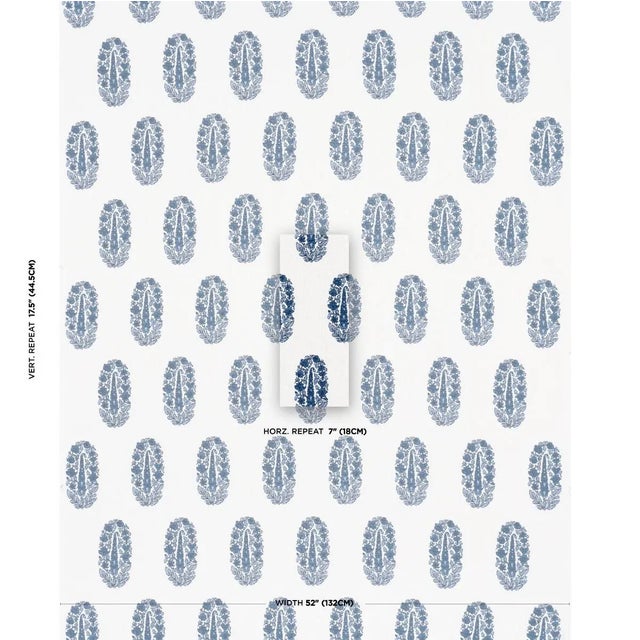 Inspired by traditional Indian paisleys, Askandra Flower fabric is screenprinted by hand on 100% linen in a repeating...