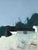 Mid-Century Modern 'Cliffside by the Sea' Swedish Original Coastal Landscape Oil Painting, Framed For Sale - Image 10 of 12