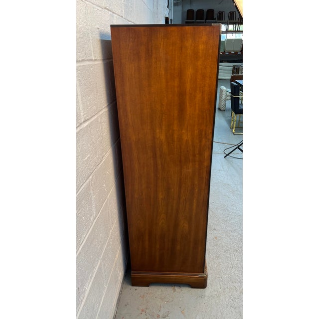Wood Vintage Campaign Style High-Boy Dresser by Nation Mt. Airy For Sale - Image 7 of 15