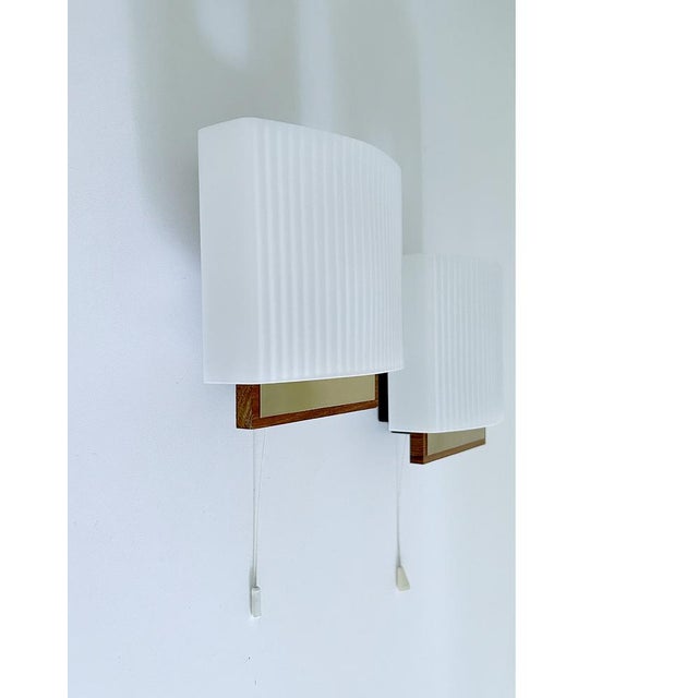 Vintage Danish Glass Sconces, 1960s, Set of 2 For Sale - Image 14 of 18
