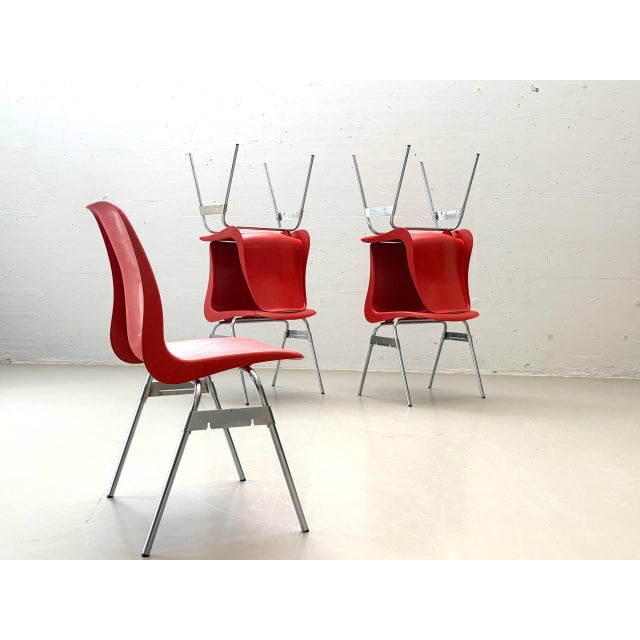 Metal Vintage Stacking Chair from Lübke, 1970s For Sale - Image 7 of 18