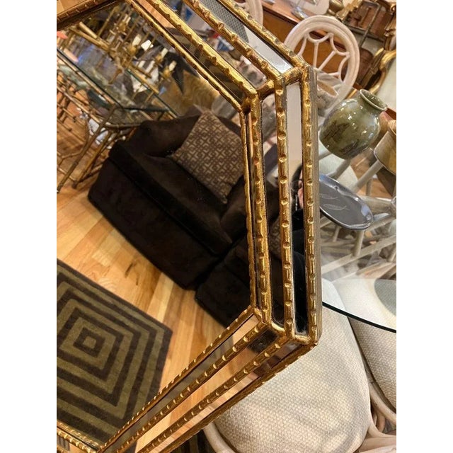 LaBarge Octagonal Gilt Mirror For Sale In New York - Image 6 of 10