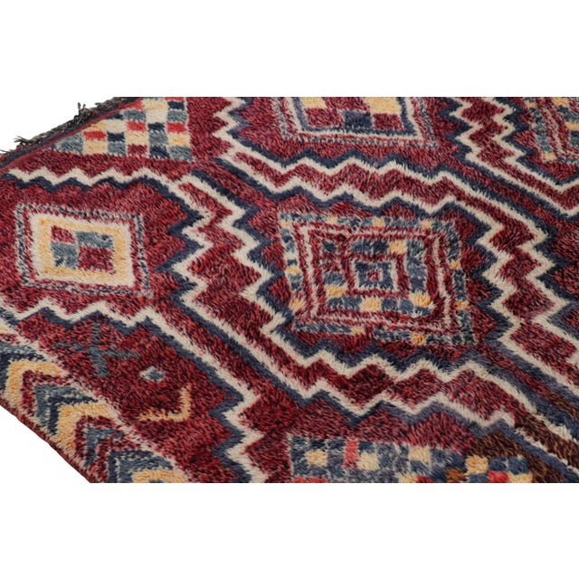 Textile Rug & Kilim’s Moroccan Rug With Polychromatic Diamond Medallions and Patterns For Sale - Image 7 of 8