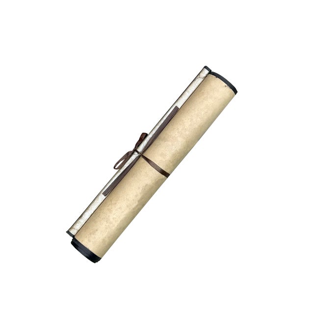 Presenting a magnificent and finely crafted Oriental vertical scroll, a unique piece of art that combines the delicate...