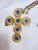 Vintage Alexis Kirk Style Faceted Blue Sunburst Necklace W/ Original Chain Set For Sale - Image 13 of 17