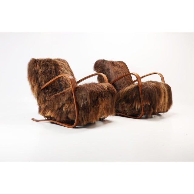 Wood Model H-269 Chairs by Jindrich Halabala, 1930, Set of 2 For Sale - Image 7 of 17