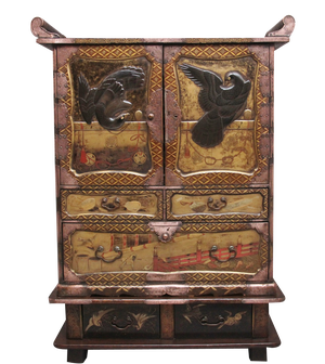 Antique Japanese Gilt Lacquered Cabinet, 1880