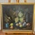 20th Century American school Tabletop still life grapes and fruits signed framed