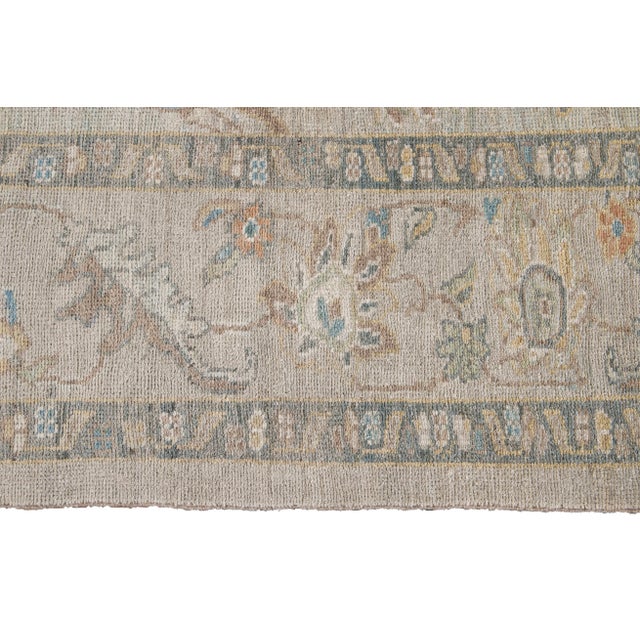 Light Gray 21st Century Modern Sultanabad Wool Rug For Sale - Image 8 of 11