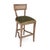Carvell Cane Back Bar Stool - Olive Velvet / Weathered Oak Frame For Sale - Image 4 of 4