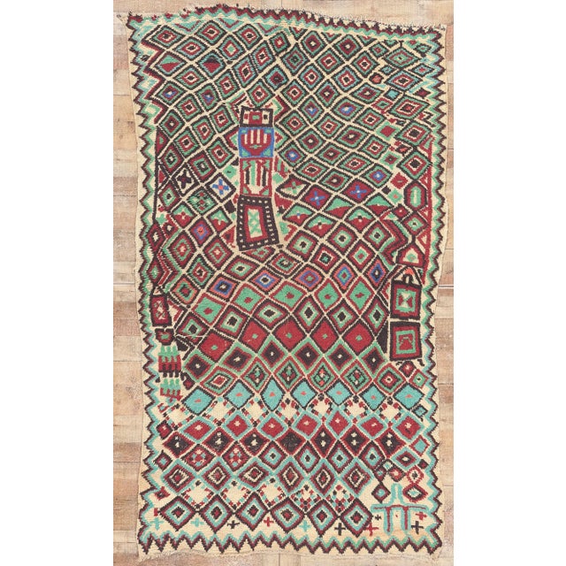 Vintage Berber Moroccan Azilal Rug - 05'00 X 08'09 For Sale - Image 9 of 9