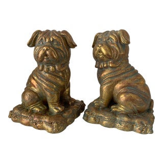 “Borghese” Gilt Pug Bookends - a Pair For Sale