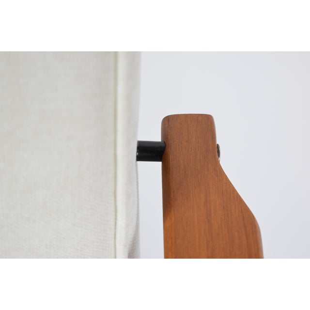 Vintage Armchair in Beige and Teak, 1970s For Sale - Image 14 of 18