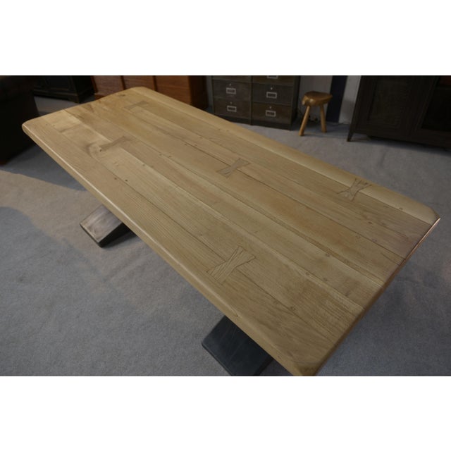 Black Monastery Table in Oak Dovetail, Early 20th Century For Sale - Image 8 of 12