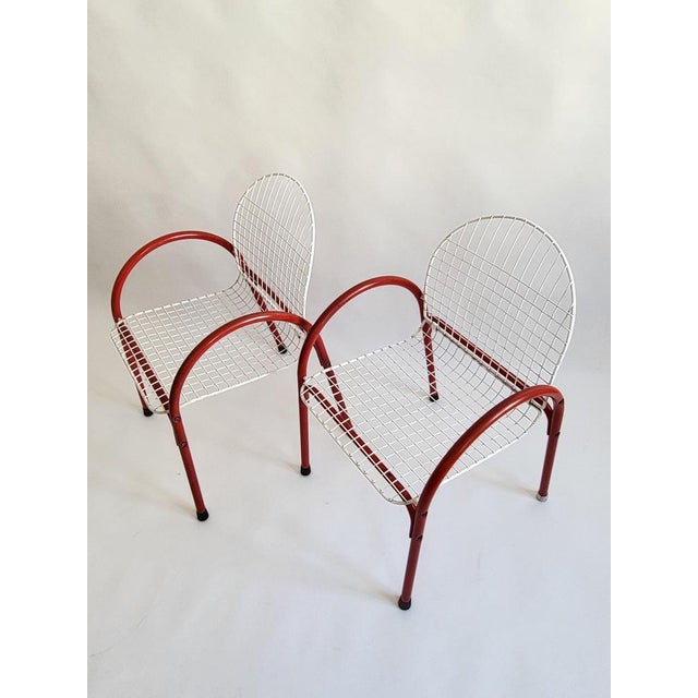 Wire Chairs from Meblo, Italy, 1970s, Set of 2 For Sale - Image 10 of 14