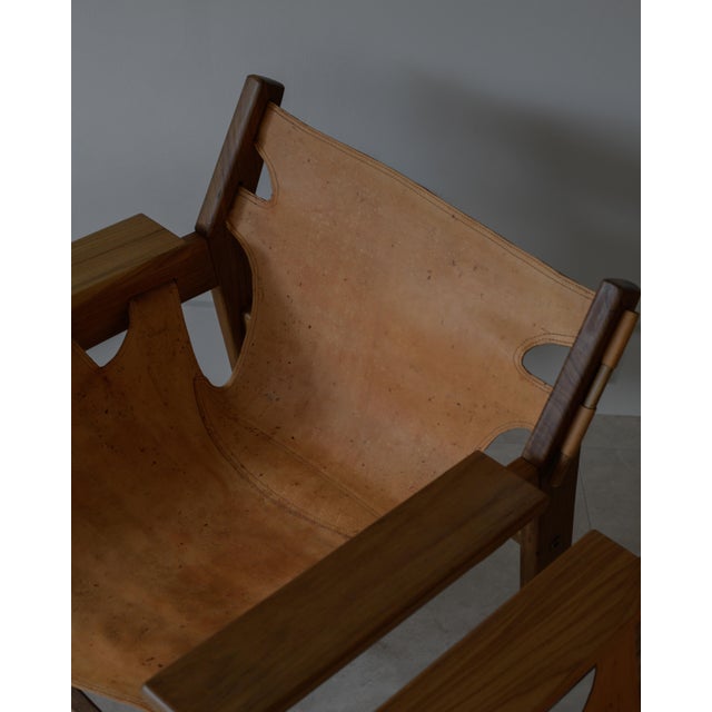 1973 Attributed to Sergio Rodrigues Kilin Armchairs in Freijo Wood & Leather by Oca, Brazil For Sale In Los Angeles - Image 6 of 12