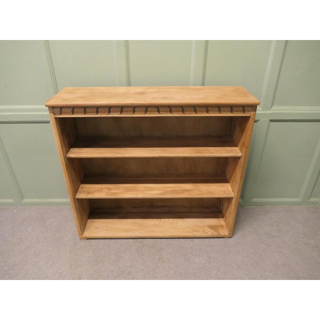 Wood Mid-Century Elm Open Front Bookcase, 1960s For Sale - Image 7 of 8