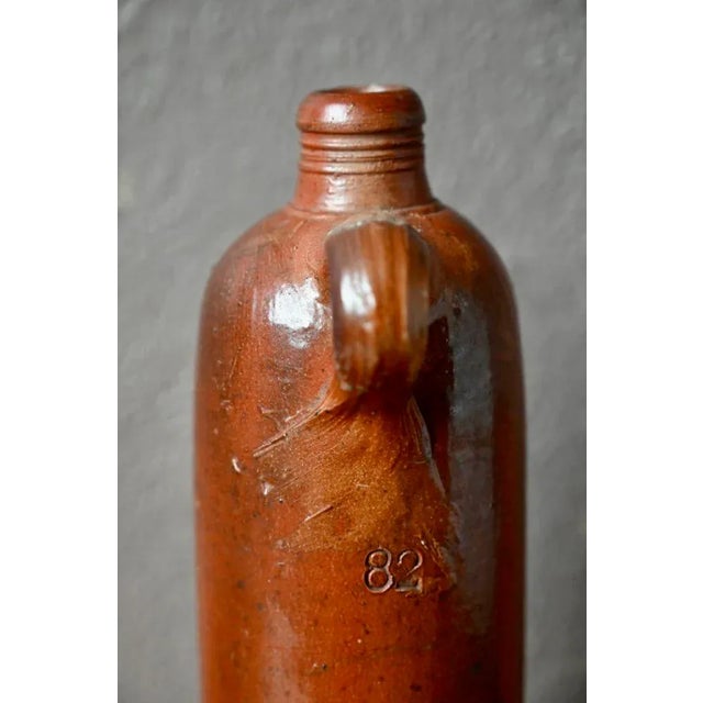 Rustic Antique Stoneware Bottle For Sale - Image 3 of 11