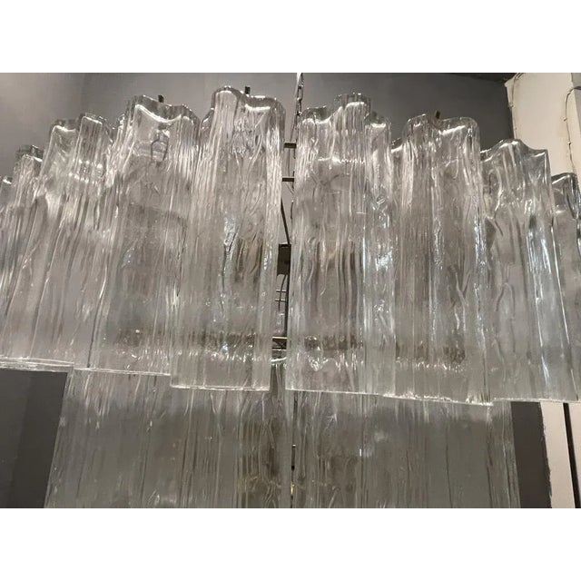 Large Tronchi Murano Glass Tube Chandelier by Paolo Venini, 1980s For Sale - Image 12 of 13