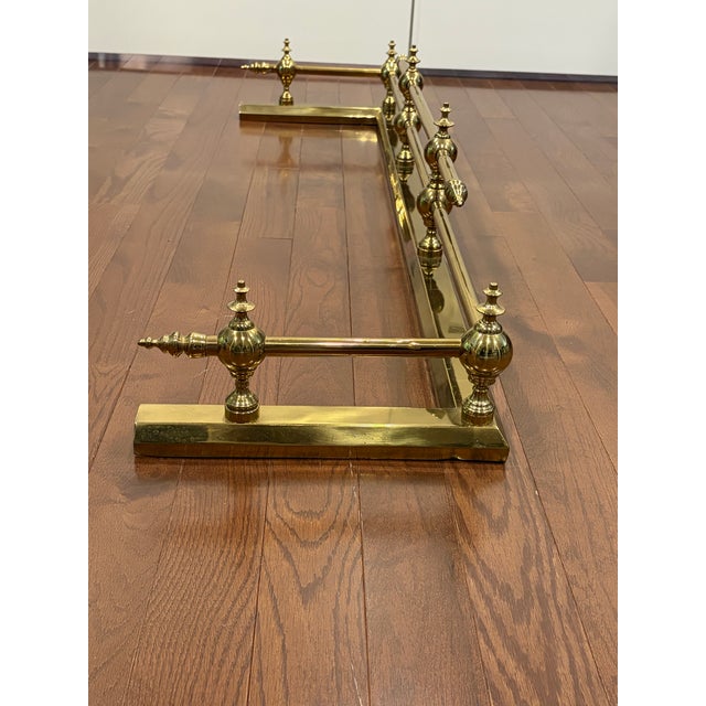 Turn of the Century Antique Brass Fireplace Set For Sale - Image 10 of 13
