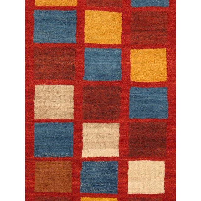 Vintage Hand-Knotted Persian Gabbeh Rug 4'6" X 7'2" For Sale - Image 4 of 5