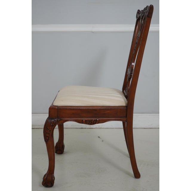 Chippendale Carved Mahogany Chippendale Style Chair W. Claw Feet For Sale - Image 3 of 18
