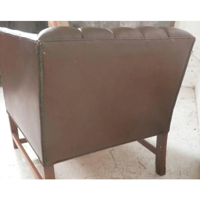 Tufted Midcentury Club Chair For Sale - Image 4 of 9