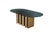 Romeo Glass Top Sculptural Oval Dining Table in Brass For Sale In Los Angeles - Image 6 of 7