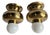 Mid-Century Brass Flush Mounts, Italy, 1970s, Set of 2 For Sale