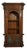 Turazza Italian Continental Distressed Finish 2 Piece Bookcase Cabinet For Sale