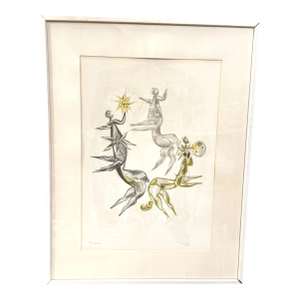 Dmitri Hadzi Mythology 3 Centaurs Lithograph Rome '57