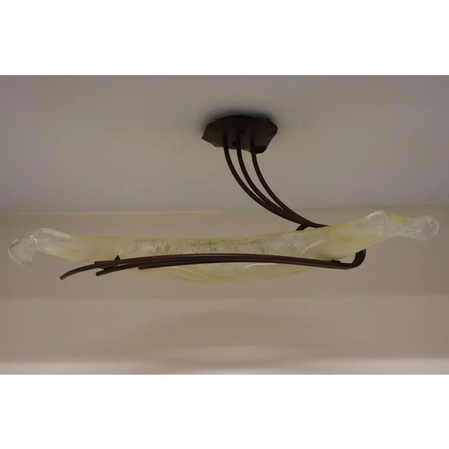 1990s Cierre Studio Amber Glass Ceiling Lamp For Sale - Image 13 of 13