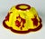 Chinese Chinese Imperial Yellow Peking Glass Lobed Bowl With Ruby Red Floral Overlay For Sale - Image 3 of 8